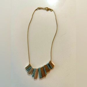Loft gold and turquoise necklace